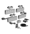 JUEGO COMPLETO DE ACCESORIOS PARA 2 PUERTAS SIN MANO SV-T PROGRESIVA