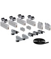 JUEGO COMPLETO ACCESORIOS PARA 2 PUERTAS SINCRONIZADAS SV-SINCRO 100/125