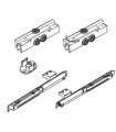 KIT ACCESORIOS DOBLE SLICE AUTOCIERRE (SL82) - VIDRIO 8/10MM