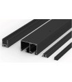 JUEGO DE PERFILES FRONT PUERTA+FIJO ANODIZADO NEGRO 6M. -4336
