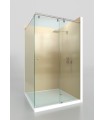 KIT No3 MAMPARA CORREDERA STEL ANGULO 90o 1500X1000 IZQUIERDA