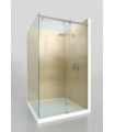 KIT Nº4 MAMPARA CORREDERA STEL-Q ENTRE PARED Y FIJO DE VIDRIO