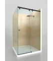 KIT Nº4 MAMPARA CORREDERA STEL-Q ENTRE PARED Y FIJO DE VIDRIO