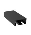 PERFIL SUPERIOR STAR DUO PUERTA+FIJO 90KG 2M. NEGRO MATE