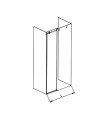 KIT SFERA PUERTA CORREDERA + FIJO ENTRE VIDRIO/VIDRIO - VIDRIO 8/10MM
