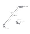 MARQUESINA INOX SIMPLE PARA VOLADIZO DE 800 A 1200MM