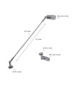 MARQUESINA INOX SIMPLE PARA VOLADIZO DE 1300 A 1700MM