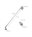 MARQUESINA INOX SIMPLE PARA VOLADIZO DE 1300 A 1700MM