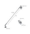 MARQUESINA INOX SIMPLE PARA VOLADIZO DE 800 A 1200MM