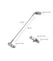 MARQUESINA INOX DOBLE PARA VOLADIZO DE 800 A 1200MM