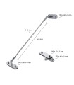 MARQUESINA INOX DOBLE PARA VOLADIZO DE 1300 A 1700MM