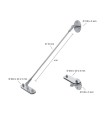 MARQUESINA INOX DOBLE PARA VOLADIZO DE 1300 A 1700MM