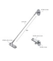 MARQUESINA INOX DOBLE PARA VOLADIZO DE 800 A 1200MM