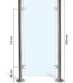 POSTE INOX F.SUPERIOR CON 2 PINZAS