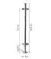 POSTE INOX F.SUPERIOR CON 4 PINZAS A 180º