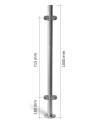 POSTE INOX F.SUPERIOR CON 4 PINZAS A 90o