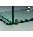 BISAGRA UV 25 EGG VIDRIO/VIDRIO INOX SATINADO