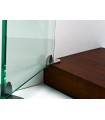 BISAGRA UV 25LG EGG MADERA/VIDRIO INOX SATINADO