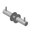 PERCHA REDONDA DOBLE PARA VIDRIO