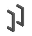 TIRADOR ADHESIVO FRAME DOBLE 100X40MM
