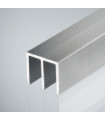 PERFIL GUIA DOBLE V-4MM DURA 2,5M