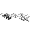 KIT MONTAJE MAMPARA FIJO+PUERTA EXTENSIBLE Y CONECTOR PARED DERECHO AQUANT 40