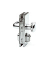 CERRADURA RESBALÓN - PESTILLO, MANILLA INTERIOR Y POMO FIJO EXTERIOR