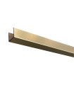 PERFIL U INOX A304 15X15X15 3M BRONCE CEPILLADO